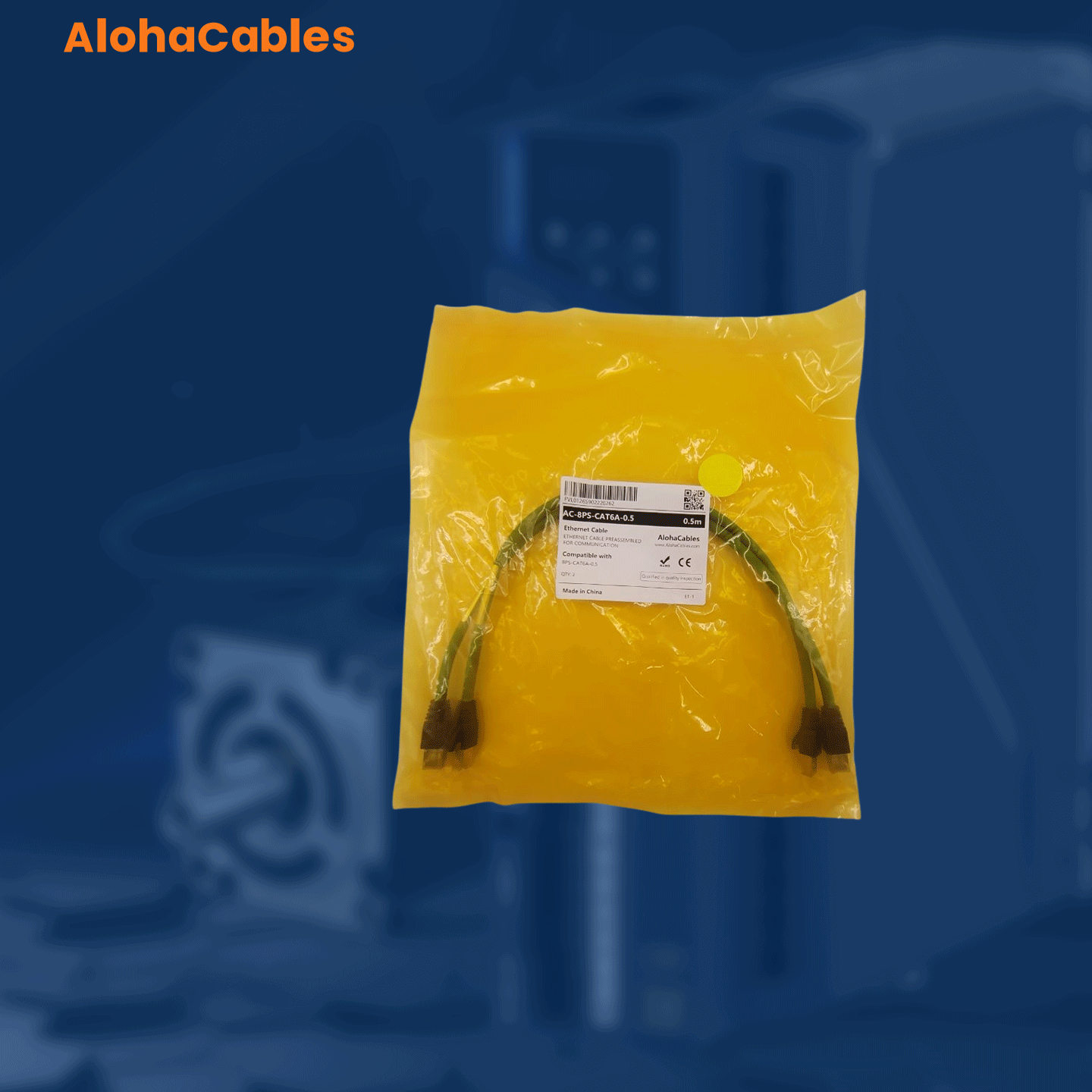 AC-8PS-CAT6A-0.5M 1.5FT